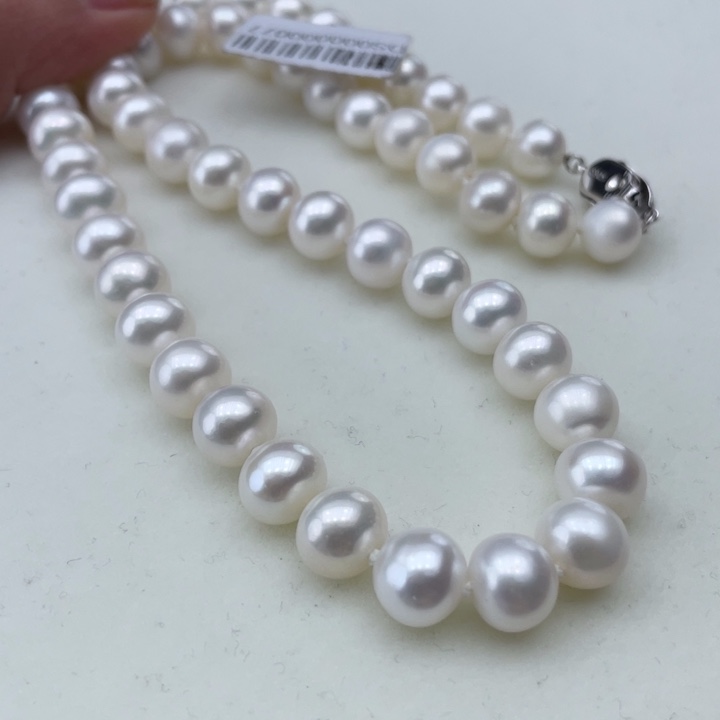 淡水珍珠颈饰银S925镶嵌卡9➕极光冷白高品