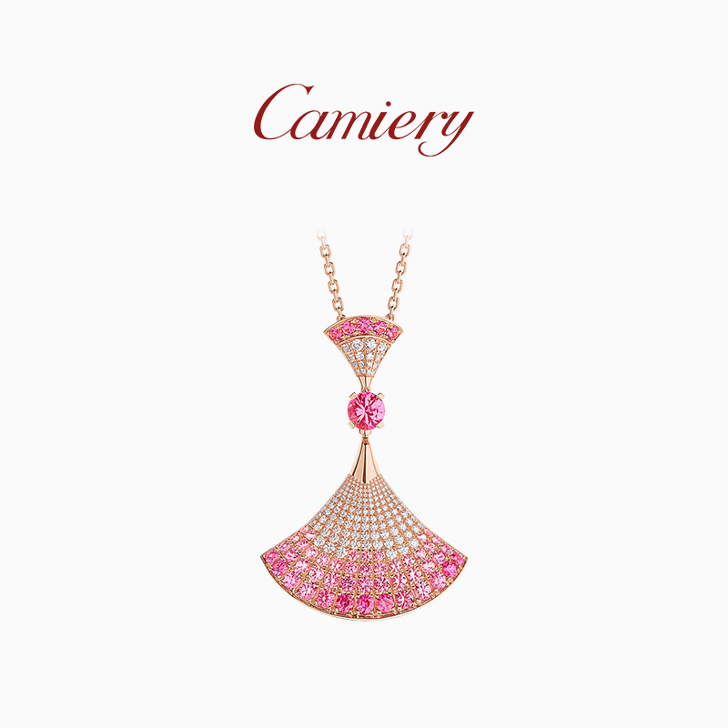 CAMIERY 时尚轻奢彩色公主裙项链精致百搭