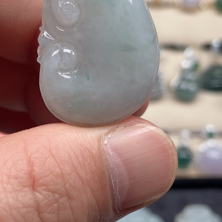 翡翠银S925镶嵌耳饰