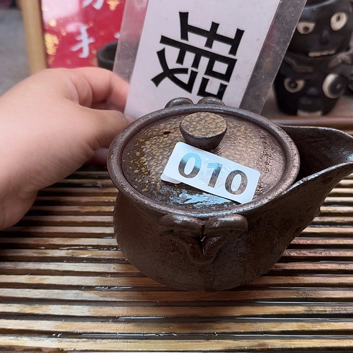 纯手工制作粗陶茶具