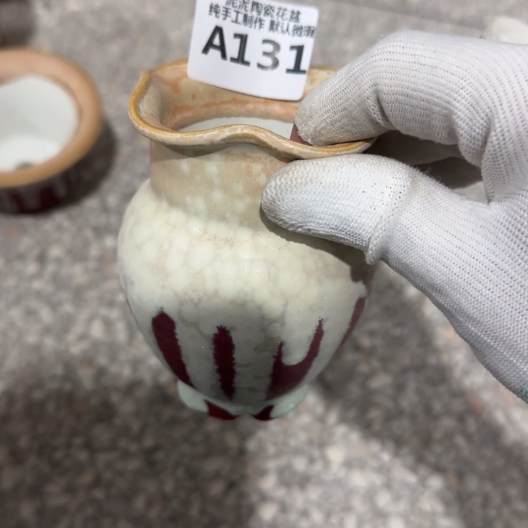 瓷片景德镇手工花盆