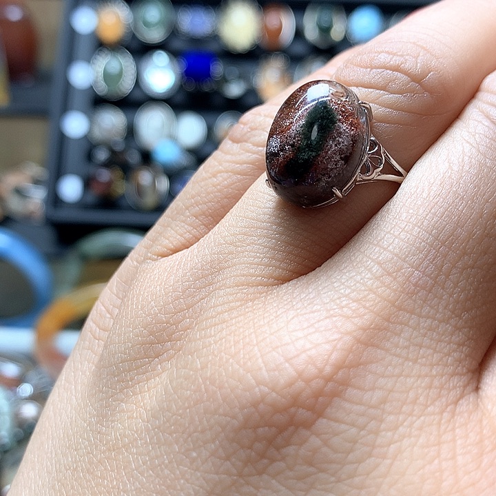 水晶水晶戒指银S925镶嵌