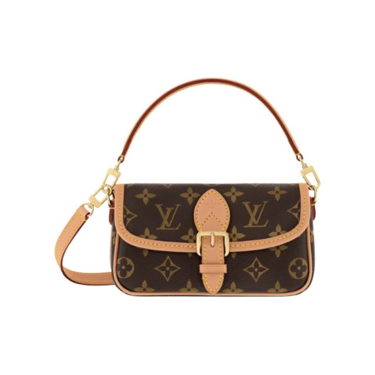 未使用 LouisVuitton/路易威登 【诗诗】Diane法棍nano斜挎包
