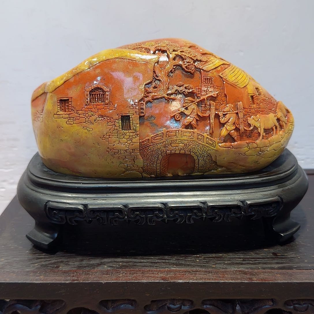 寿山石用***发寿山石摆件