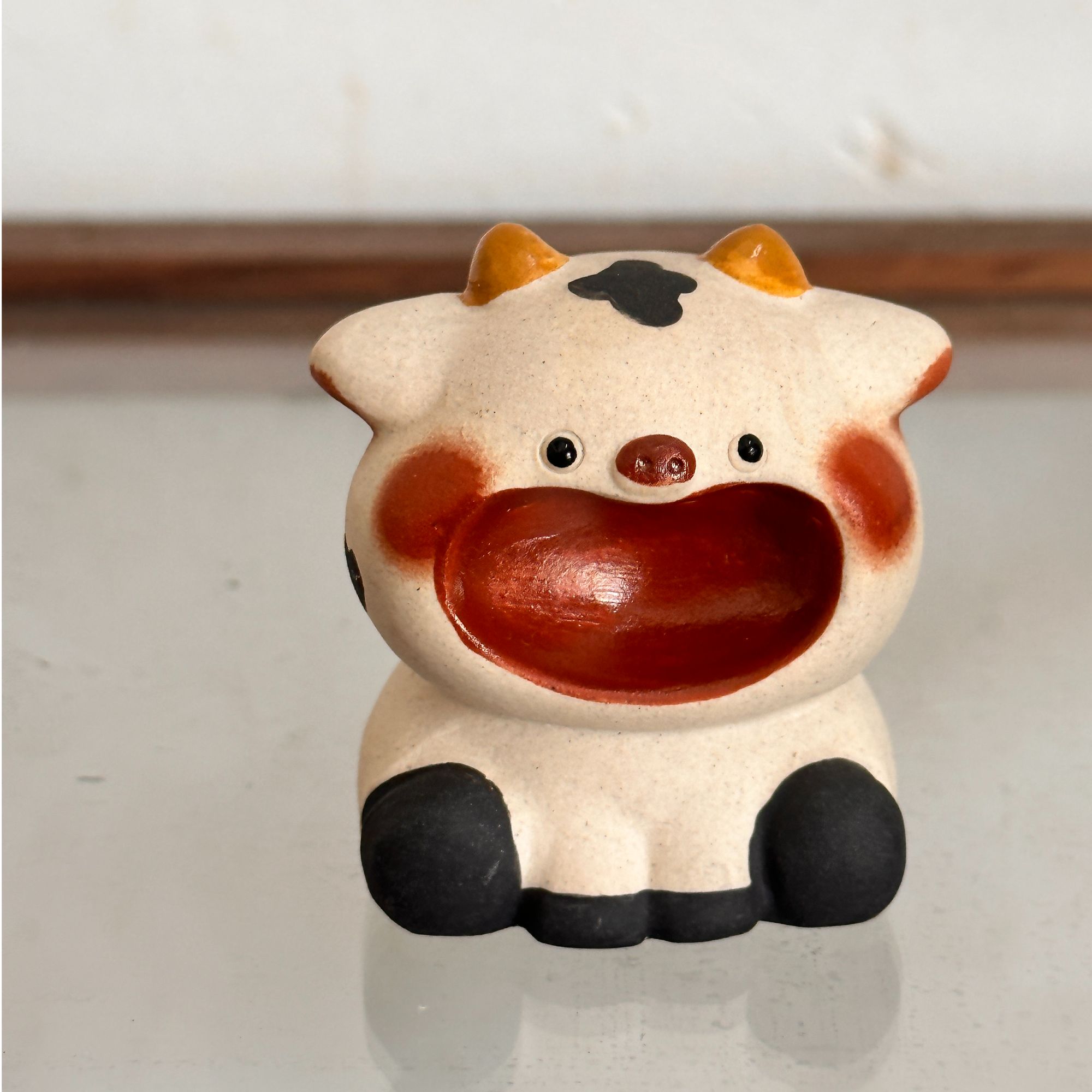 【松泉茶器】《哈哈奶牛》 摆件 茶周边 创意 趣味