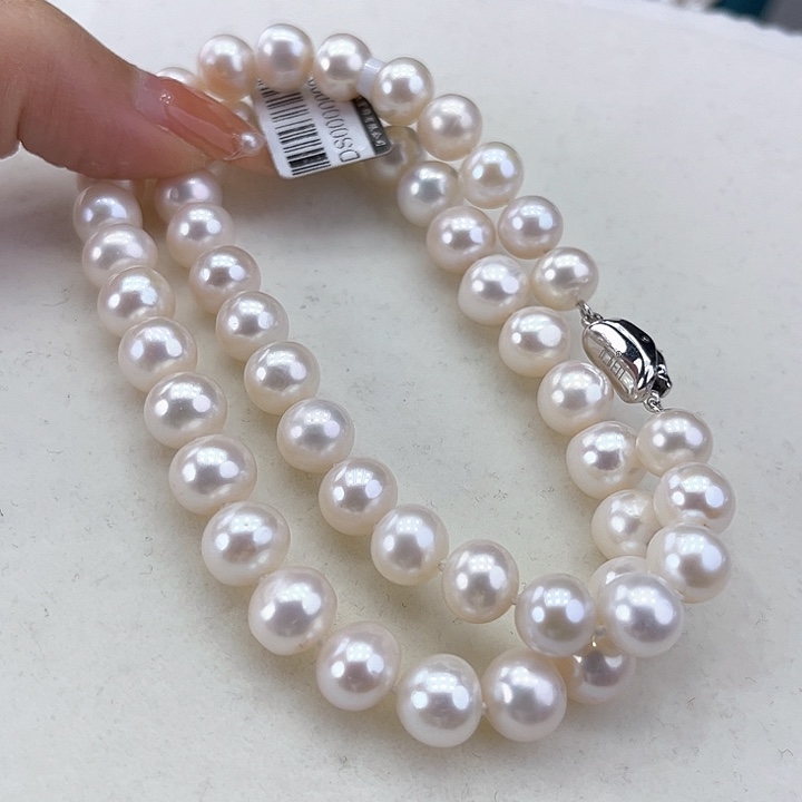 淡水珍珠颈饰银S925镶嵌9➕极光炫彩