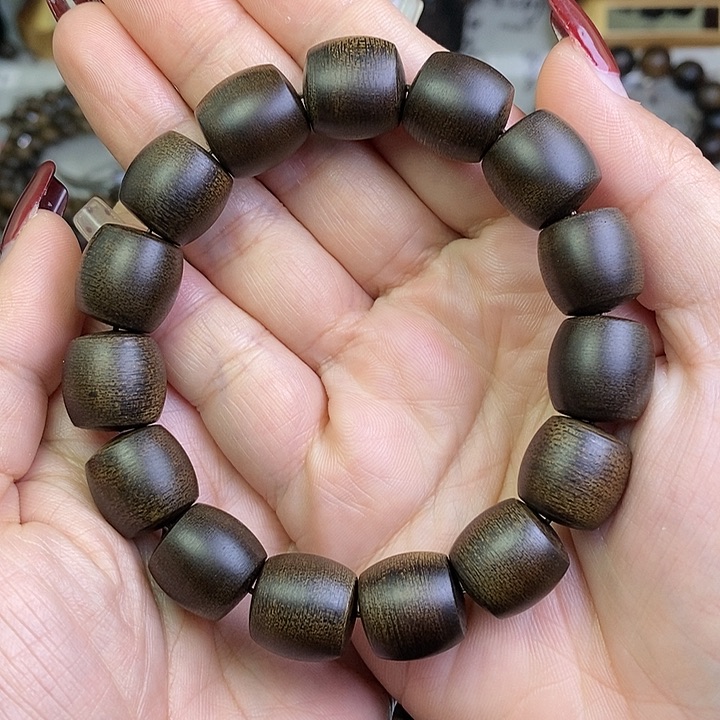 沉香手串重**入越南芽庄白棋楠玉化沉水