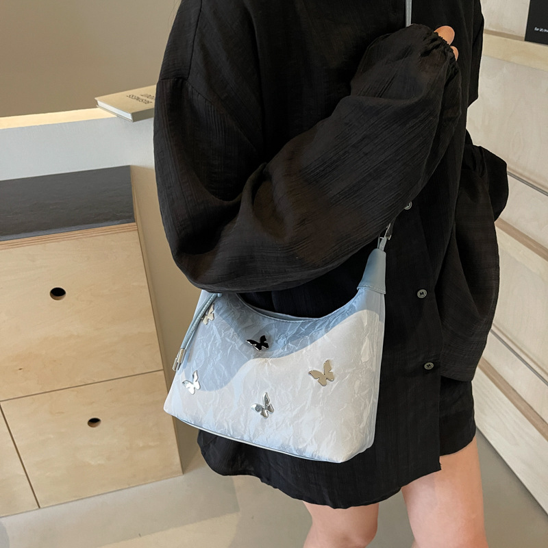 手提包韩版蝴蝶休闲大容量斜挎包通勤简约百搭国风01新中式托特包