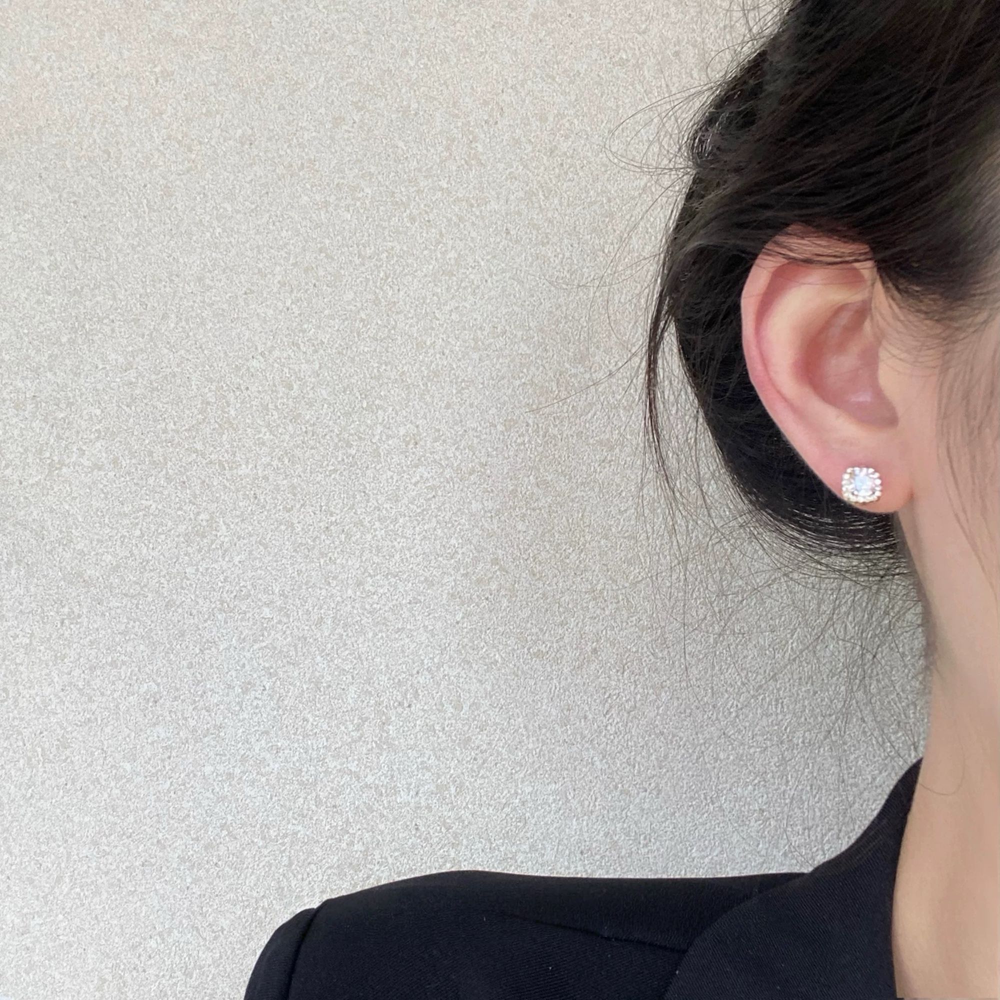 925银耳饰 chocho/睡觉不用摘~法式小方糖小众秋冬氛围感配饰219