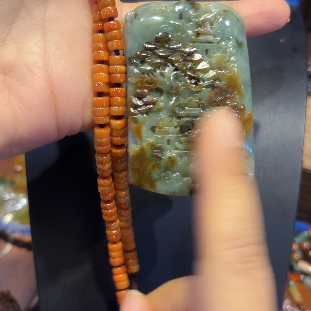 翡翠未镶嵌颈饰原创