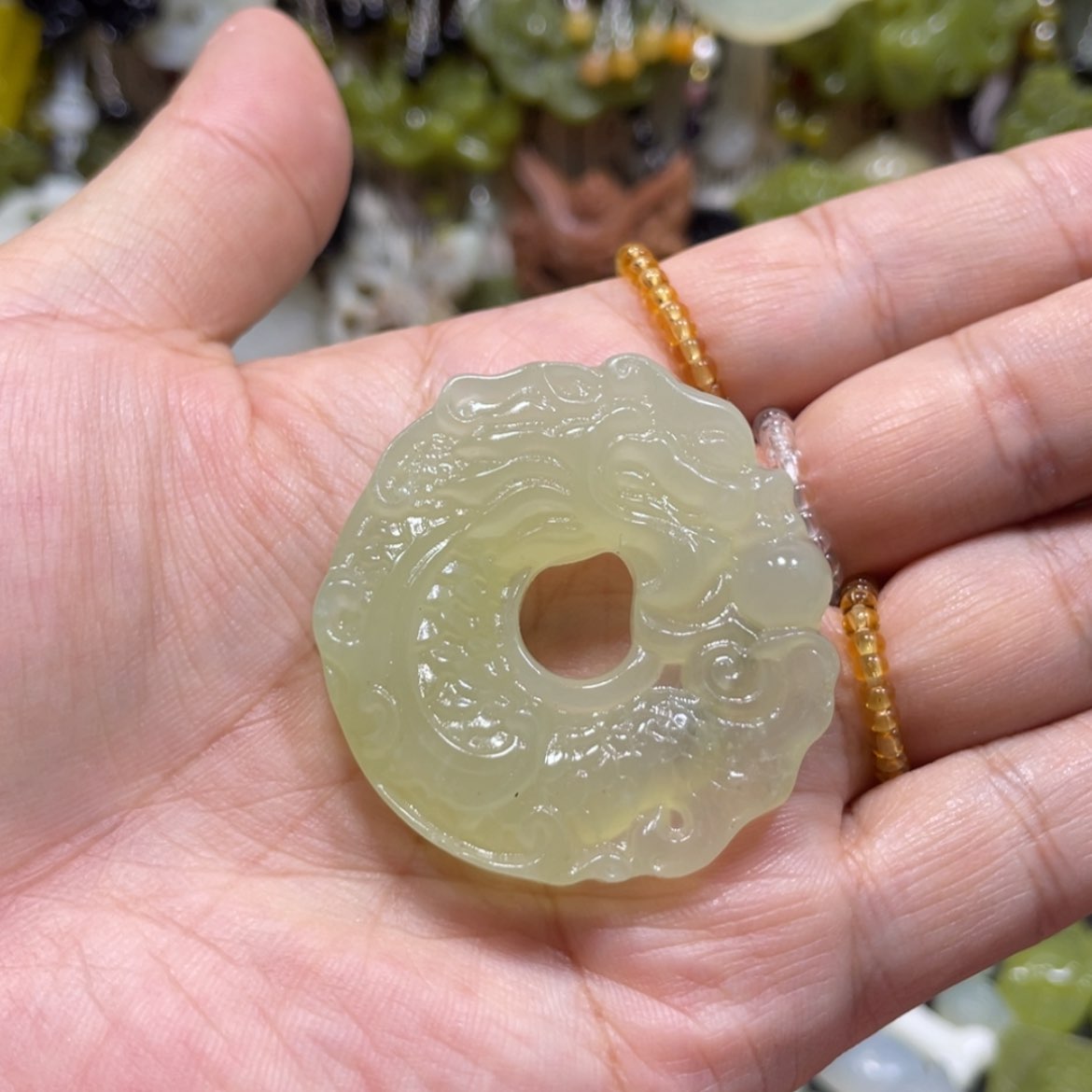 【闪购商品】岫玉颈饰未镶嵌50吊坠