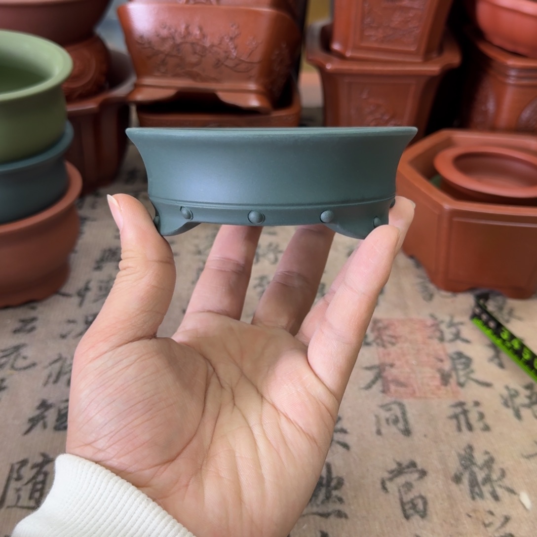 紫砂花盆宜兴紫砂正品9.5x2.5