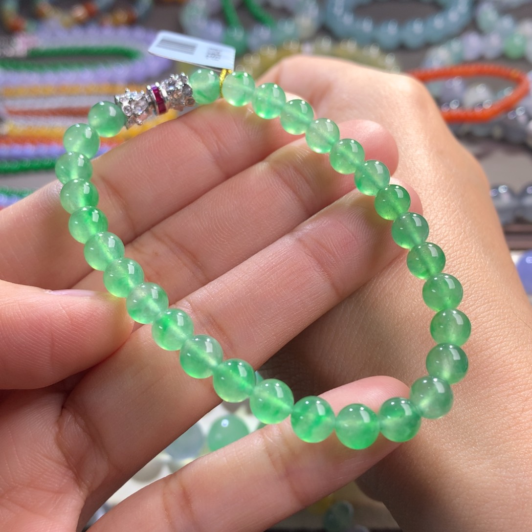 未镶嵌翡翠手链卡6