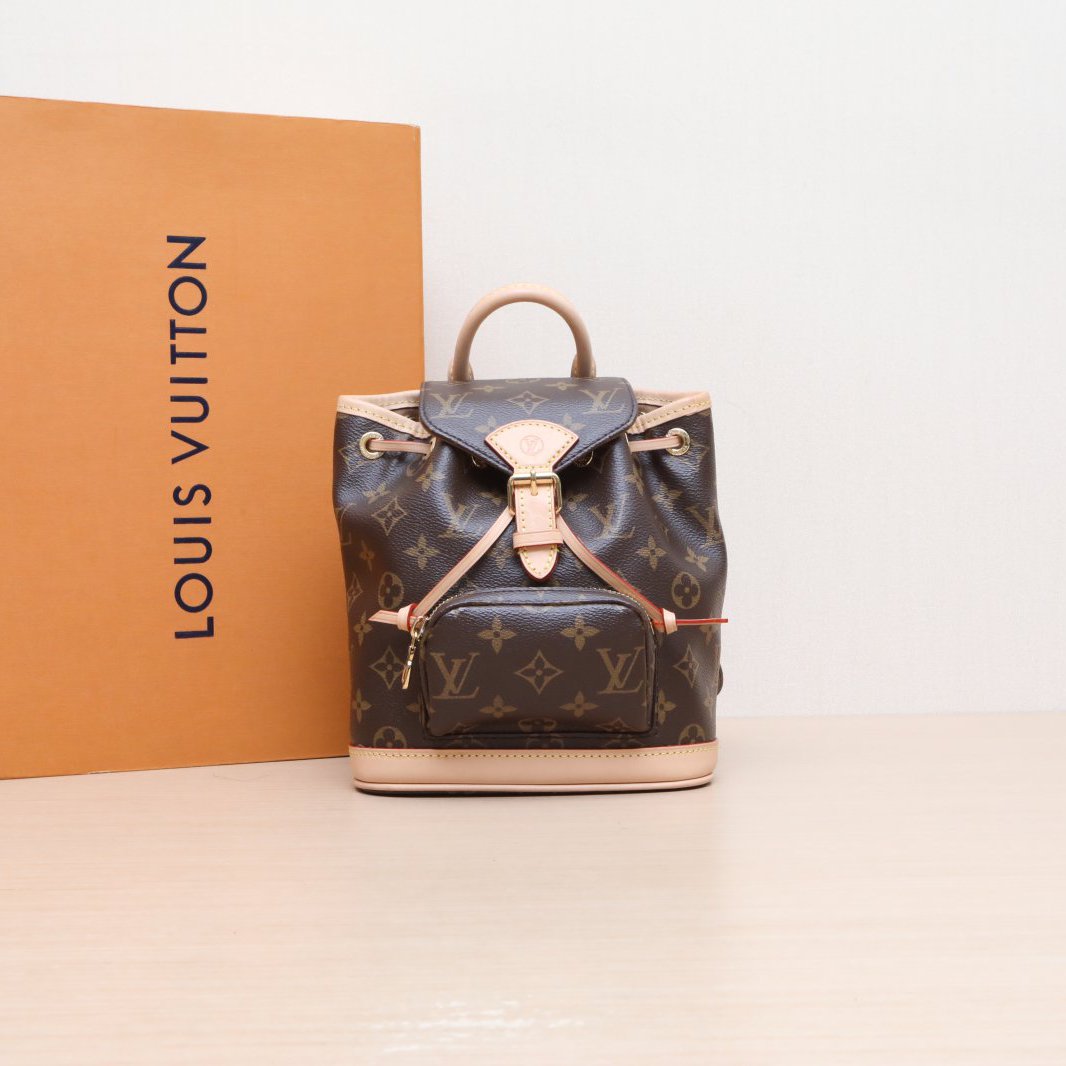 99新 LouisVuitton/路易威登 【小花Han】Montsouris双肩mini芯片包