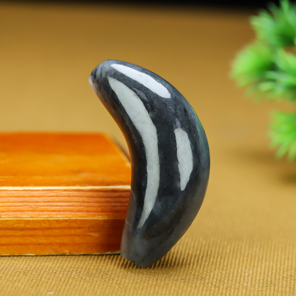 和田玉弯管牛角吊坠挂件配饰