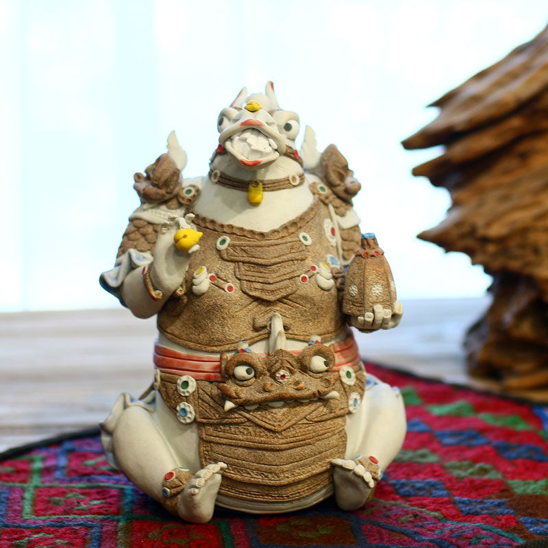 初一 马爷马将军设计款摆件茶宠纯手工高货孤品陶瓷 非遗田老师