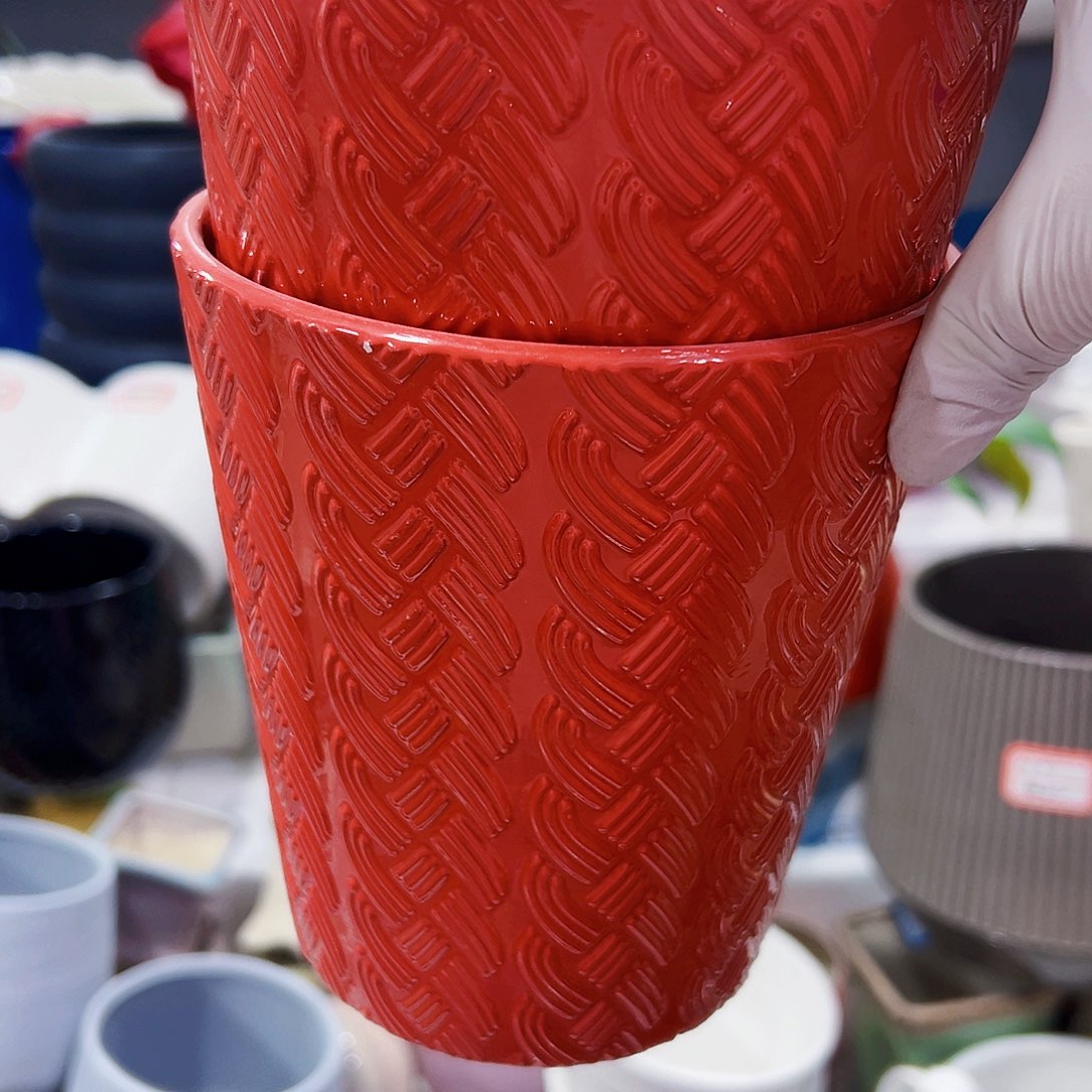 有孔外贸尾单陶瓷花盆凑单10米包邮