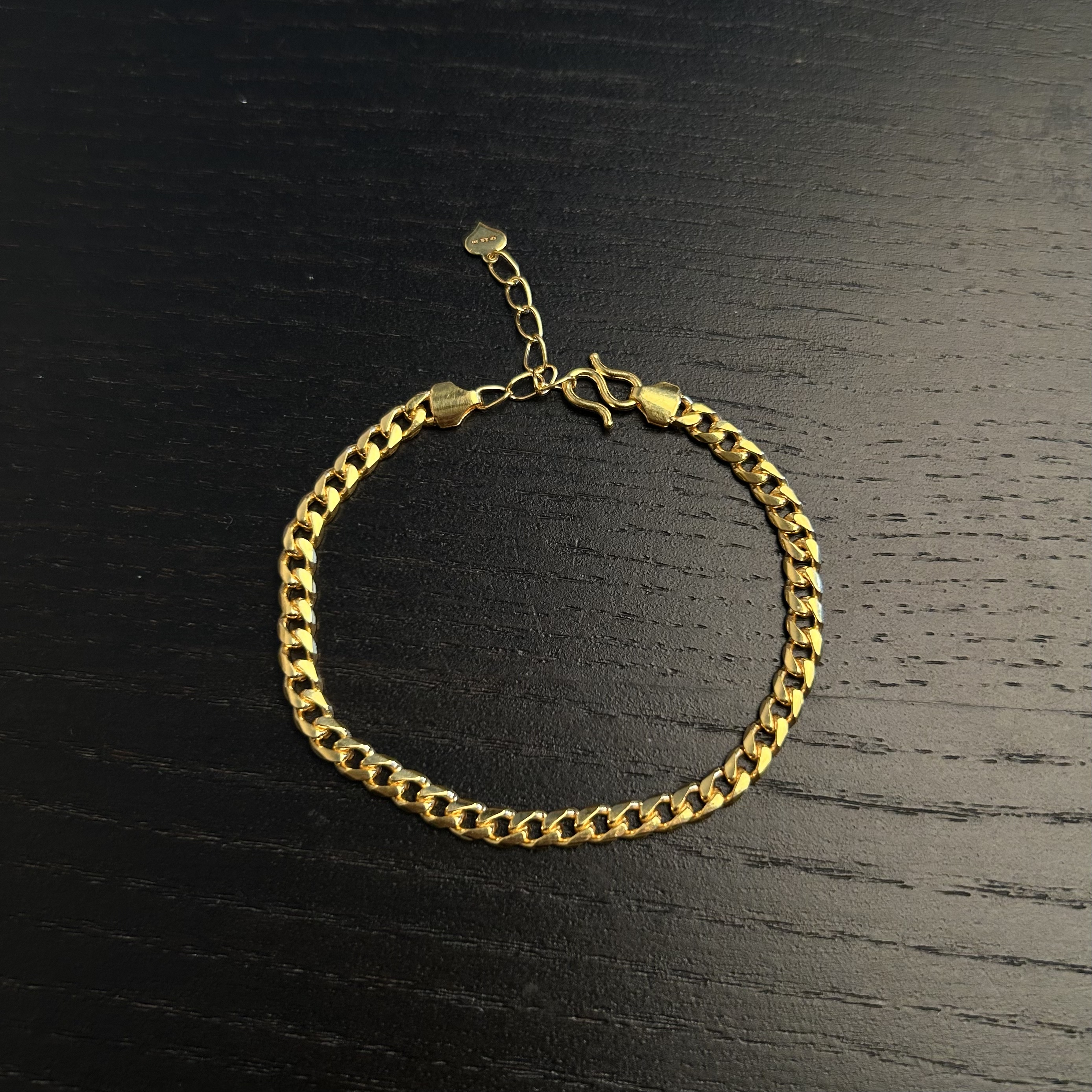 足金999真金5g古巴手链