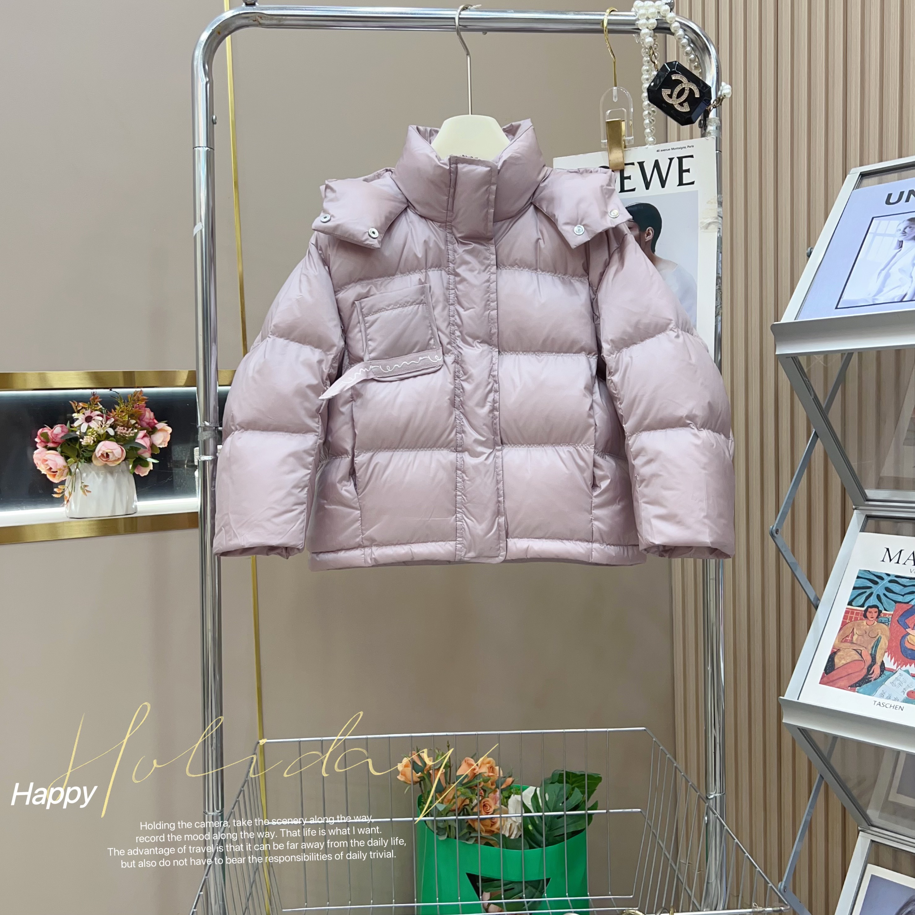 90国标白鸭绒 女童2025冬季新款珠光洋气新年羽绒服-9714