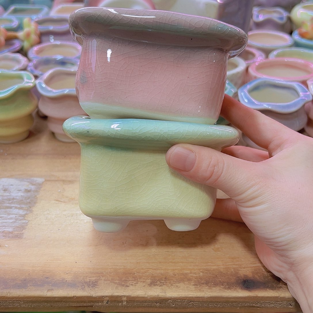 陶瓷花盆当场满12包邮