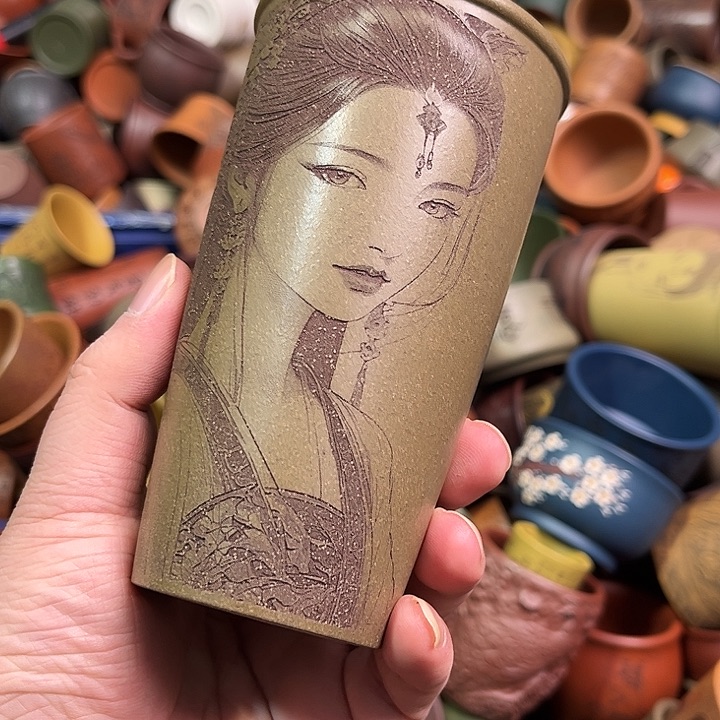 紫砂茶杯全手工紫砂主人杯