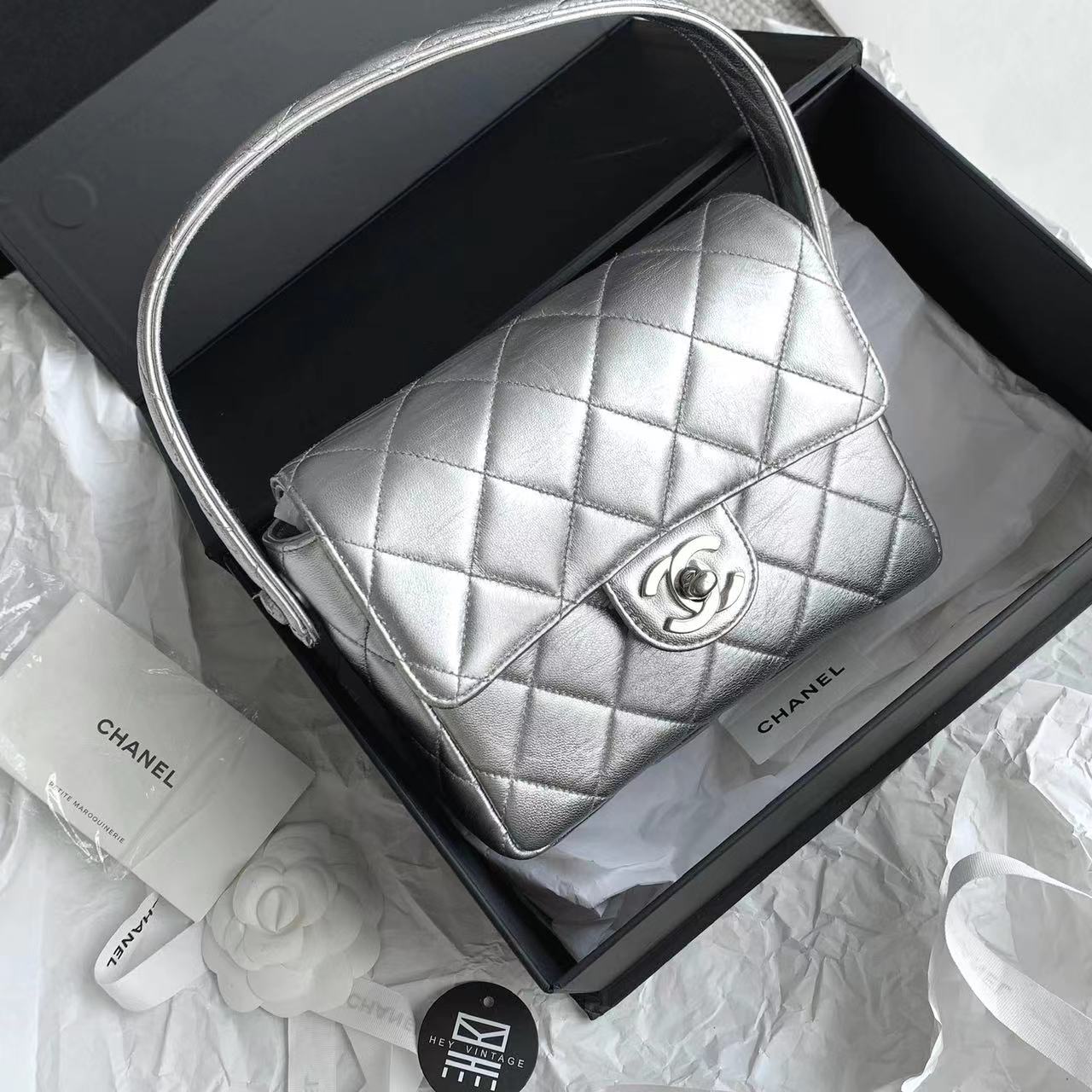 95新 Chanel/香奈儿 中古高稀kelly包 17cm  14044346