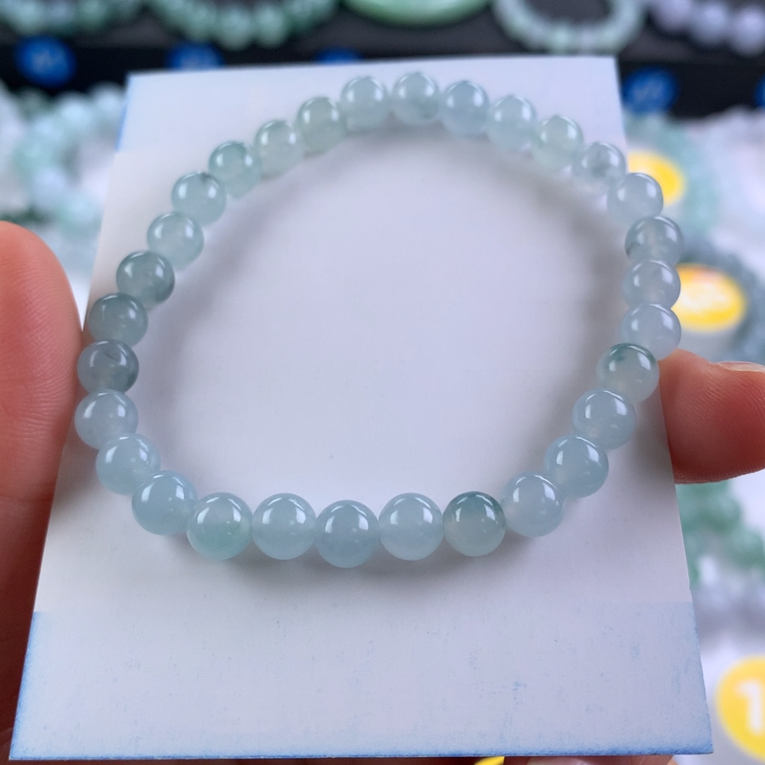 翡翠未镶嵌手链卡6.3