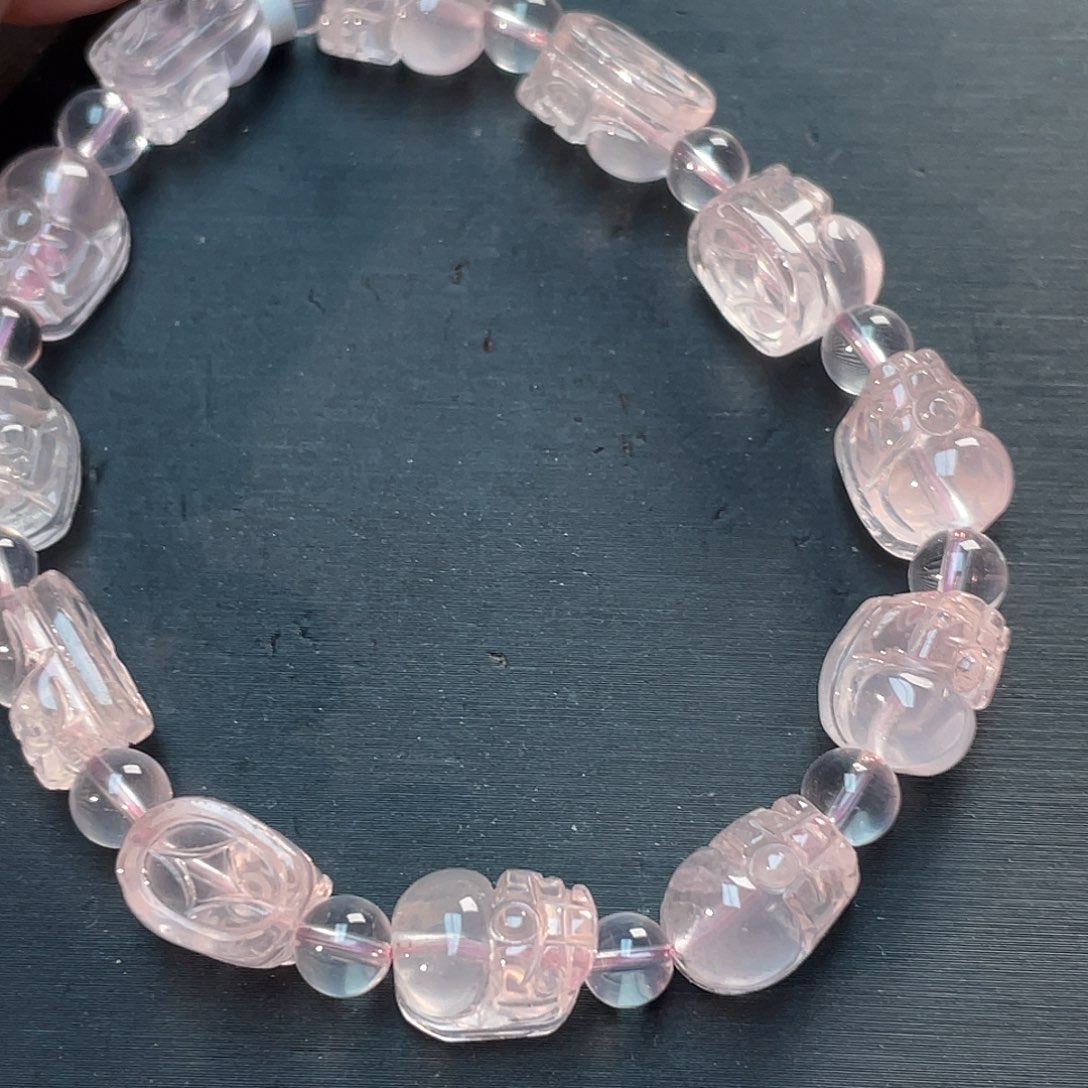 未镶嵌手串水晶粉水晶貔貅手串fs1319 89号