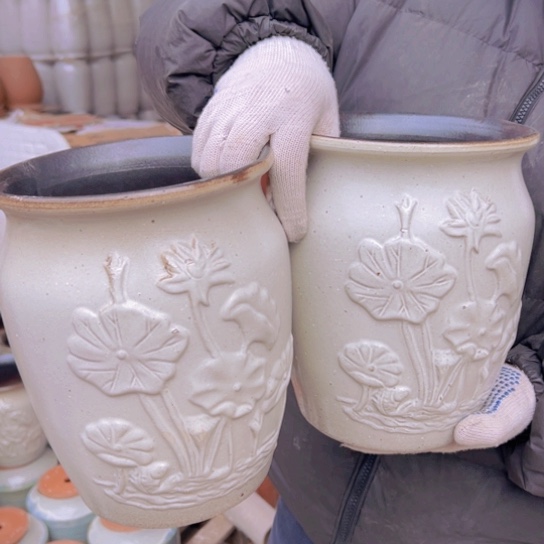 紫砂花盆高24口19————