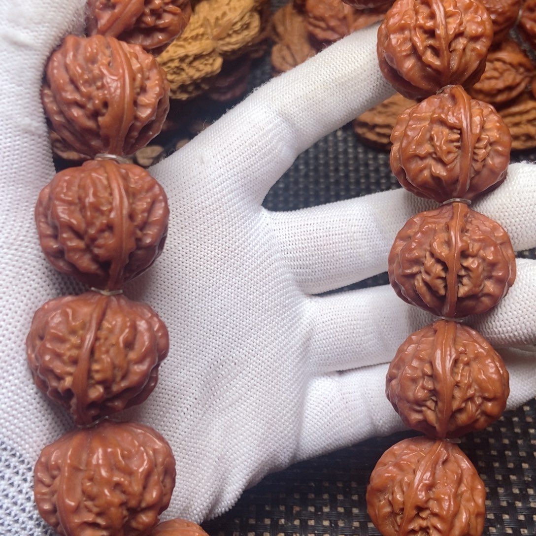 文玩核桃手串粗筋爱心