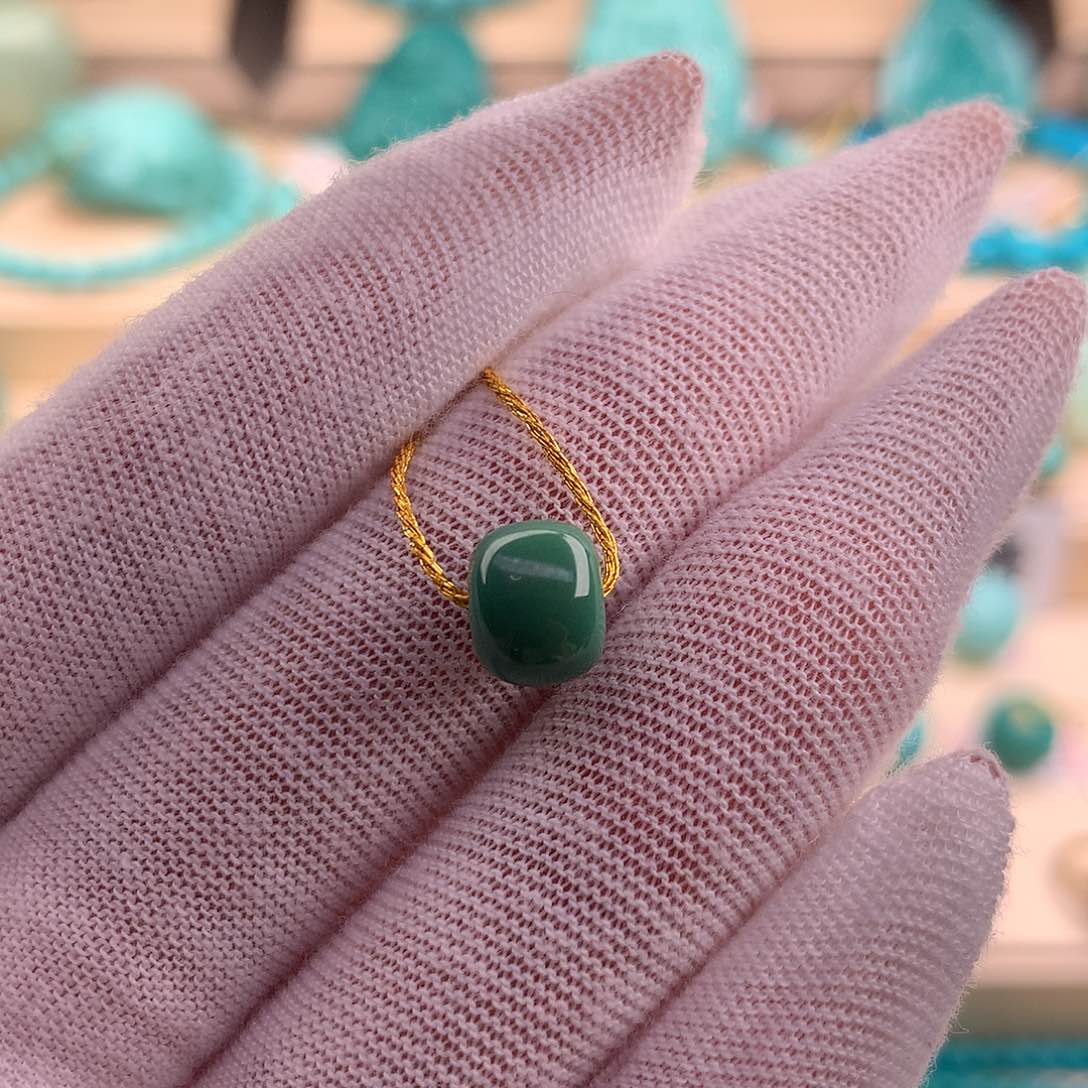 绿松石珠宝奇石未镶嵌8.2×6.7