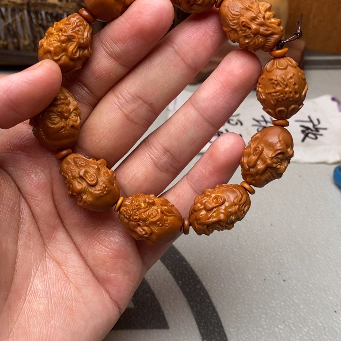 橄榄核手串/手链橄榄核雕刻工艺宇