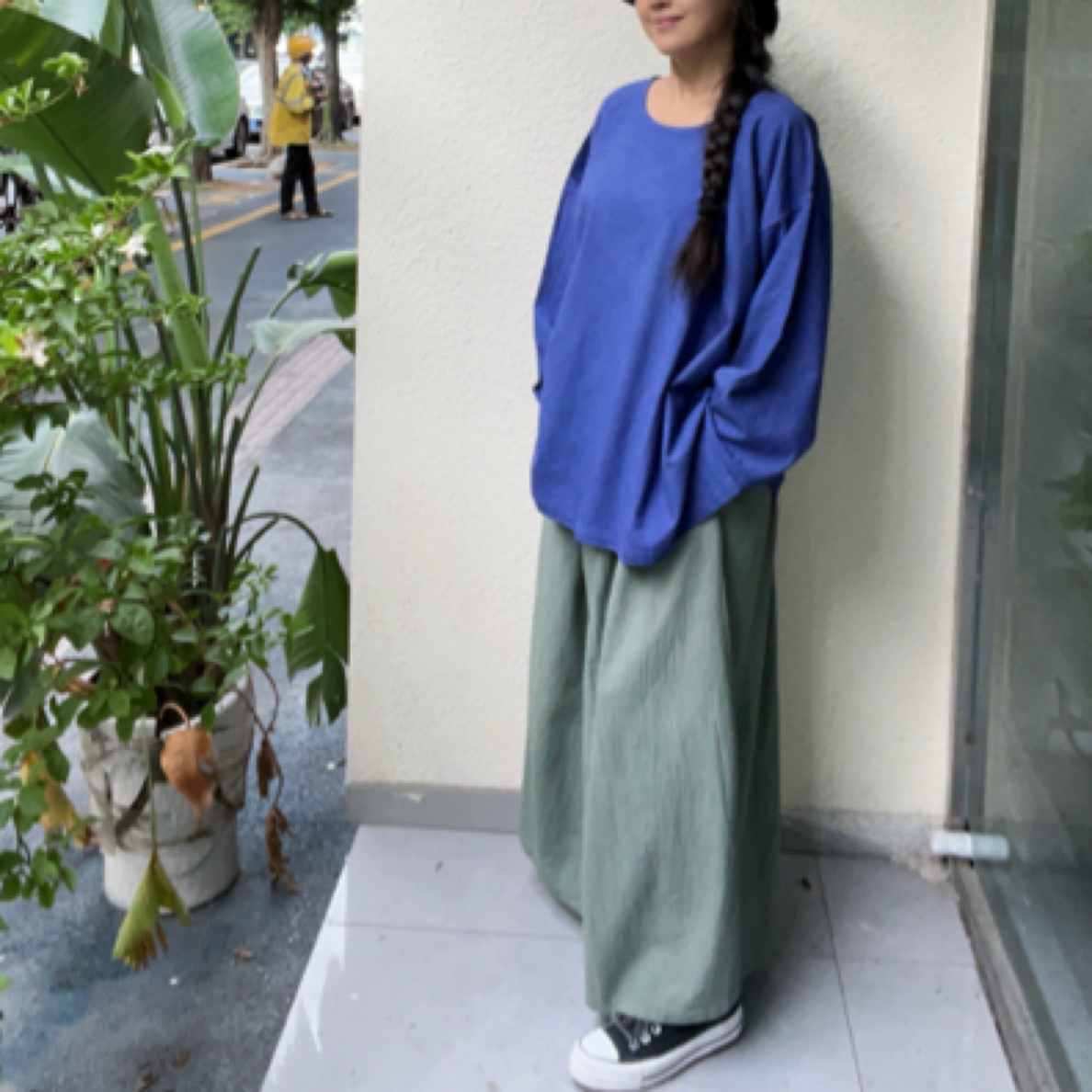 高端棉麻 夏季简约版 上衣配裙裤