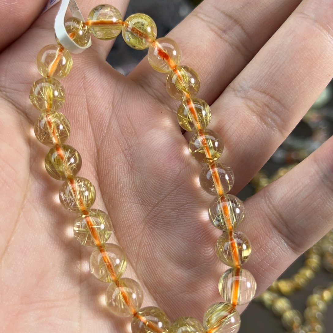 水晶手串未镶嵌钛晶