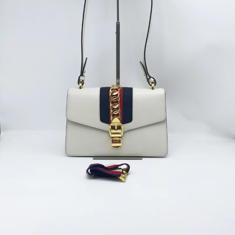 95新 GUCCI/古驰 洋诚二手 古驰白色塞尔维亚