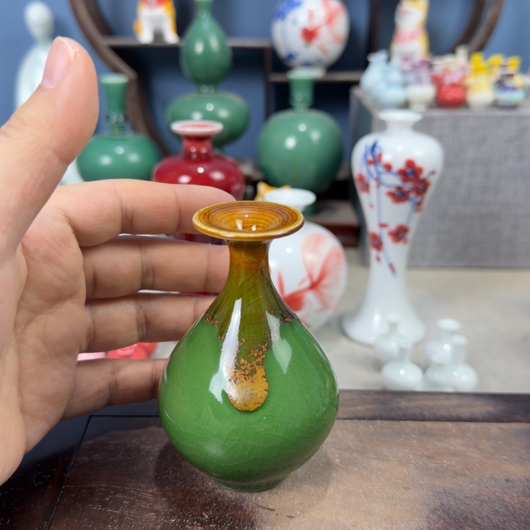 陶瓷手工小花器摆件