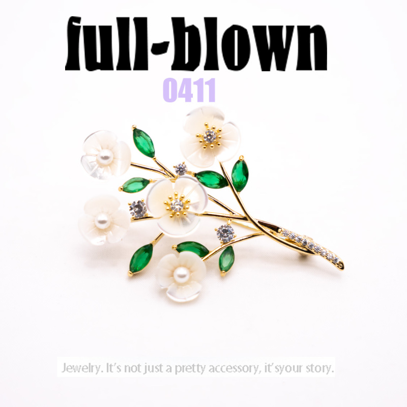  镀K金 Full biown  胸针～0411