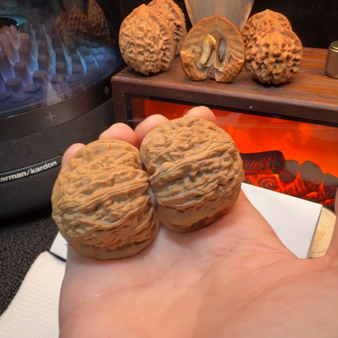 文玩核桃把件40+全品白狮子