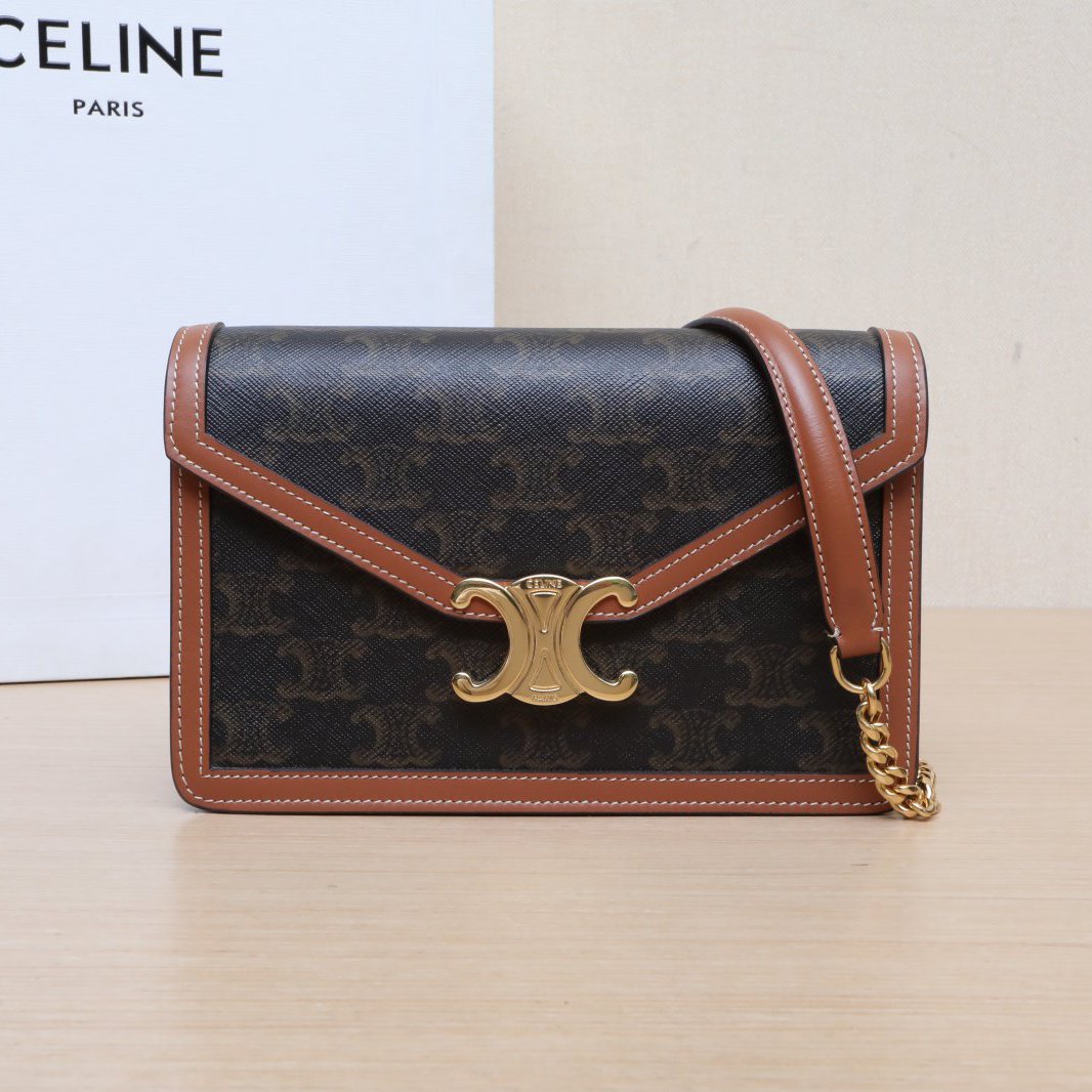 99新 Celine/思琳 【娇】凯旋门 woc链条斜跨包 784834
