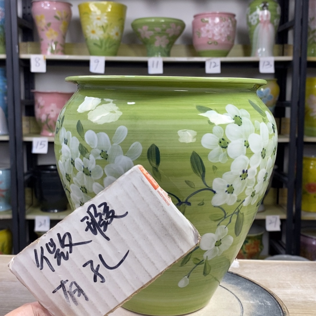 景德镇手工手绘陶瓷花盆