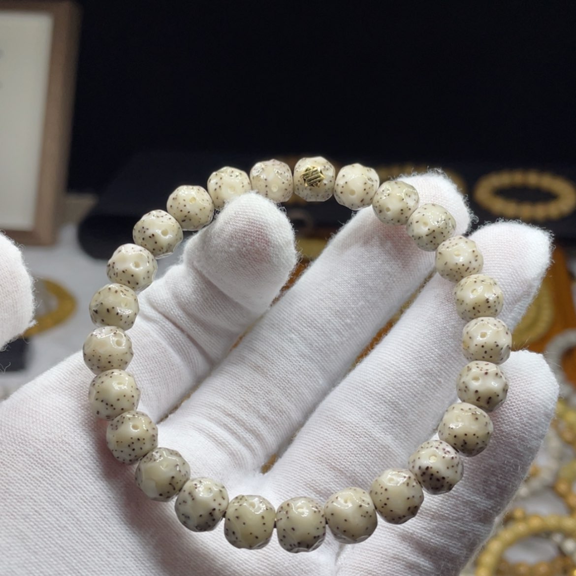 【闪购商品】星月菩提吊坠S级金款9/8白冰糖玉化