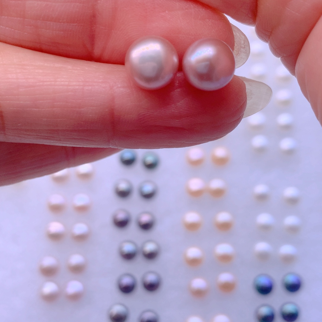 淡水珍珠耳饰合金