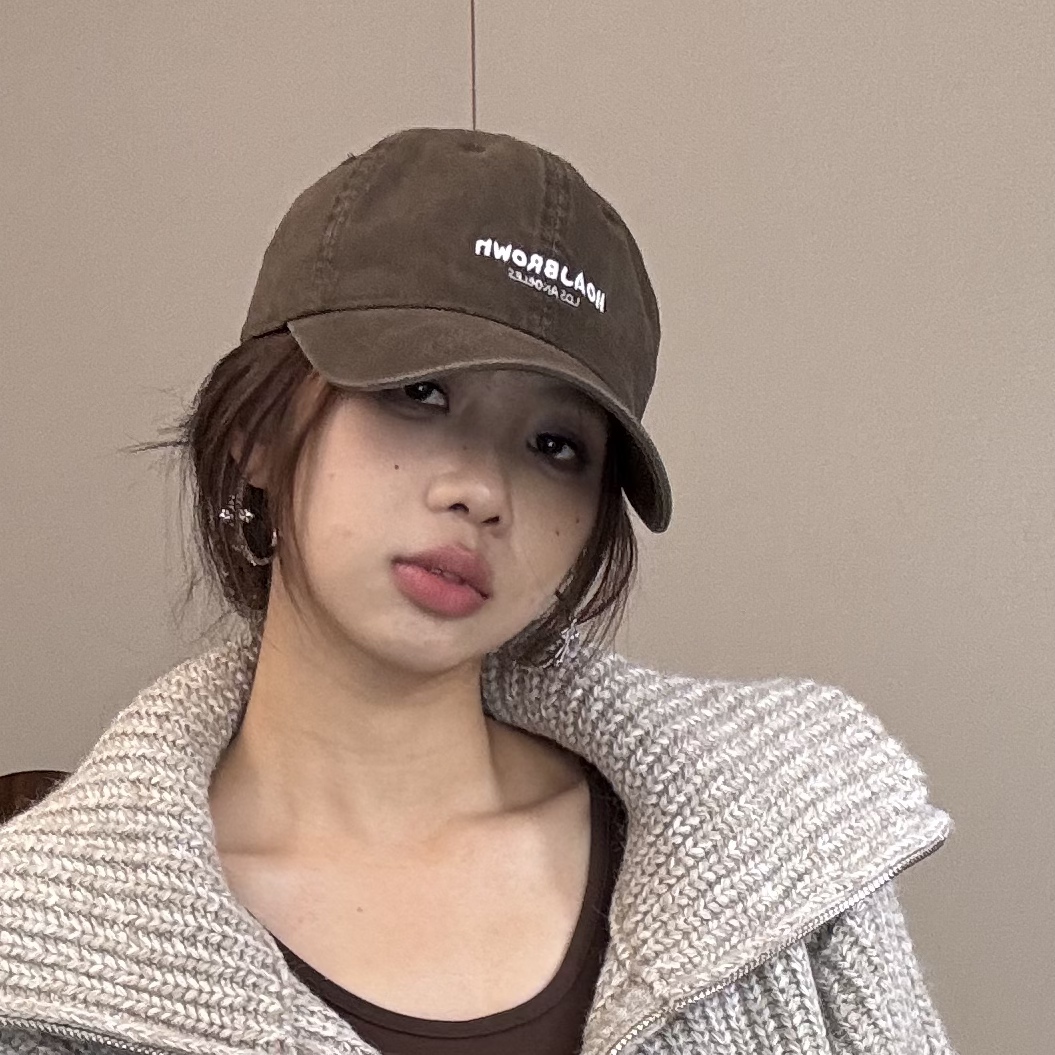 【字母棒球帽】虎皮卷ins秋冬鸭舌帽女休闲百搭韩系
