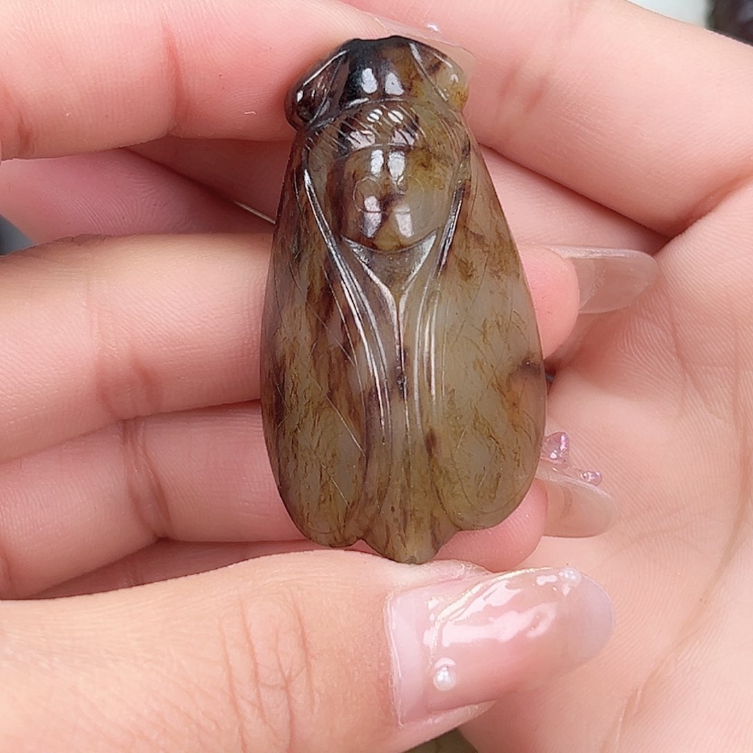 和田玉颈饰未镶嵌羽**晴