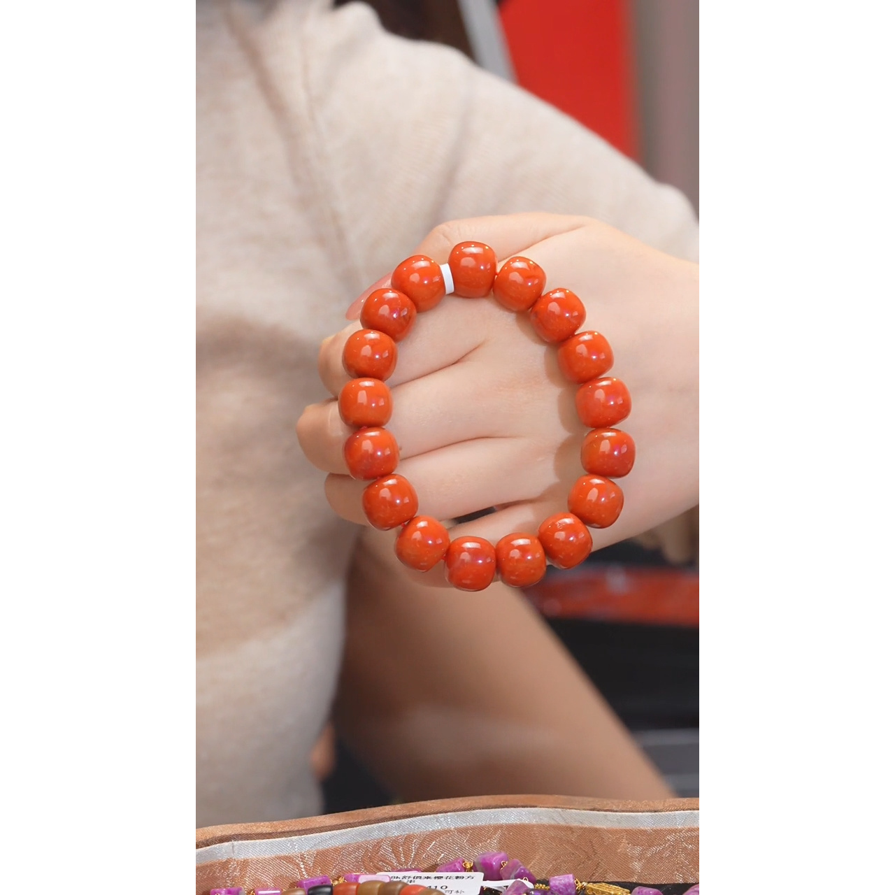 南红玛瑙手串未镶嵌多样性发 卡12-13@@N7103