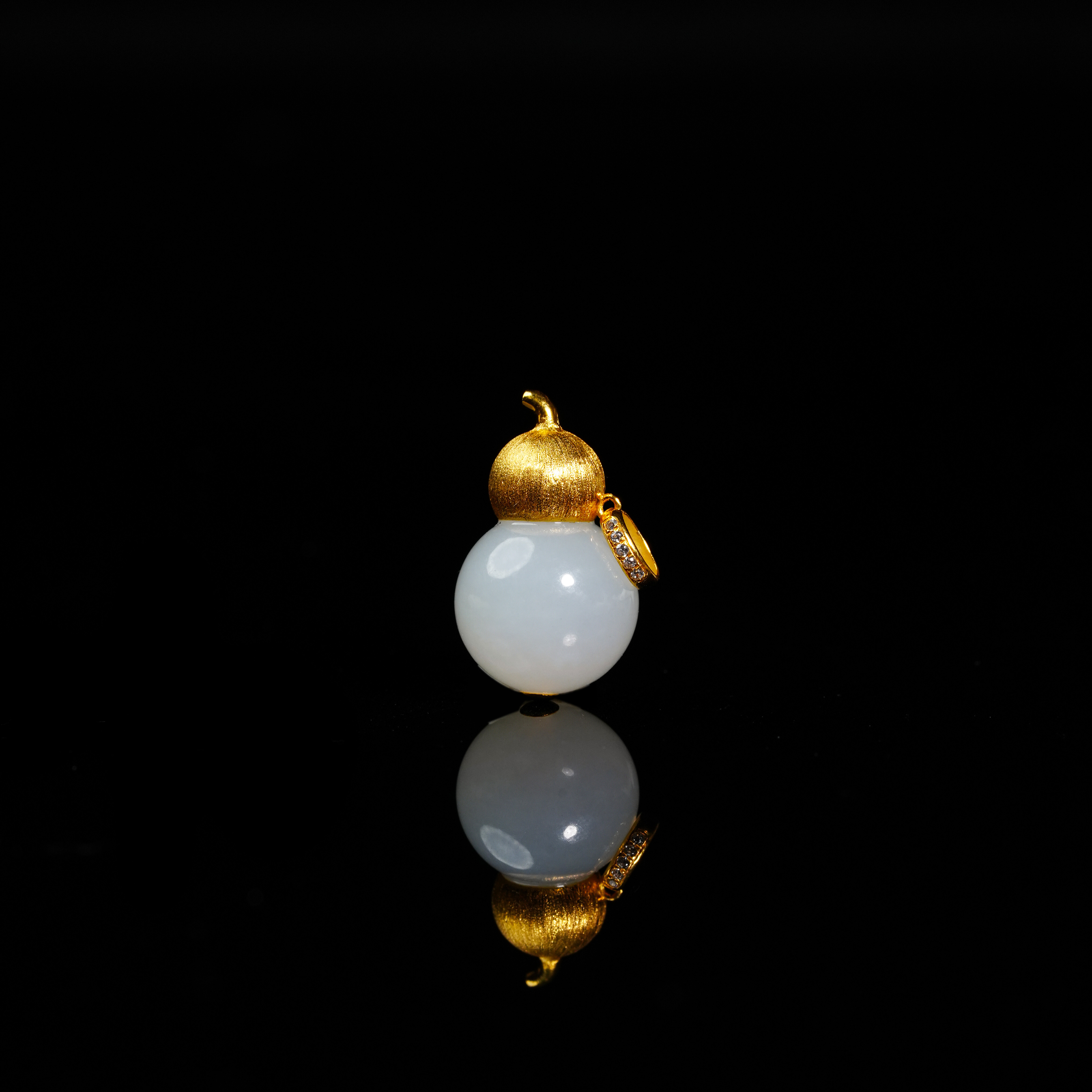 【小涵专属】18k和田玉白玉葫芦吊坠 多样性发一 11mm