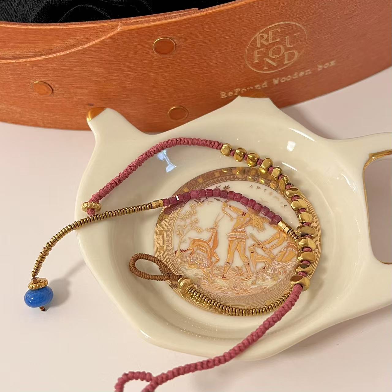 钛钢布艺手链 可碰水！度假撞色纯手工编织手链