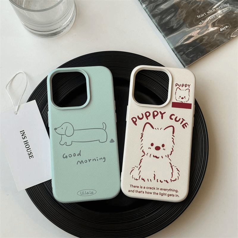 卡通小狗适用苹果16PROMAX手机壳iPhone14硅胶15/13软壳12防摔11