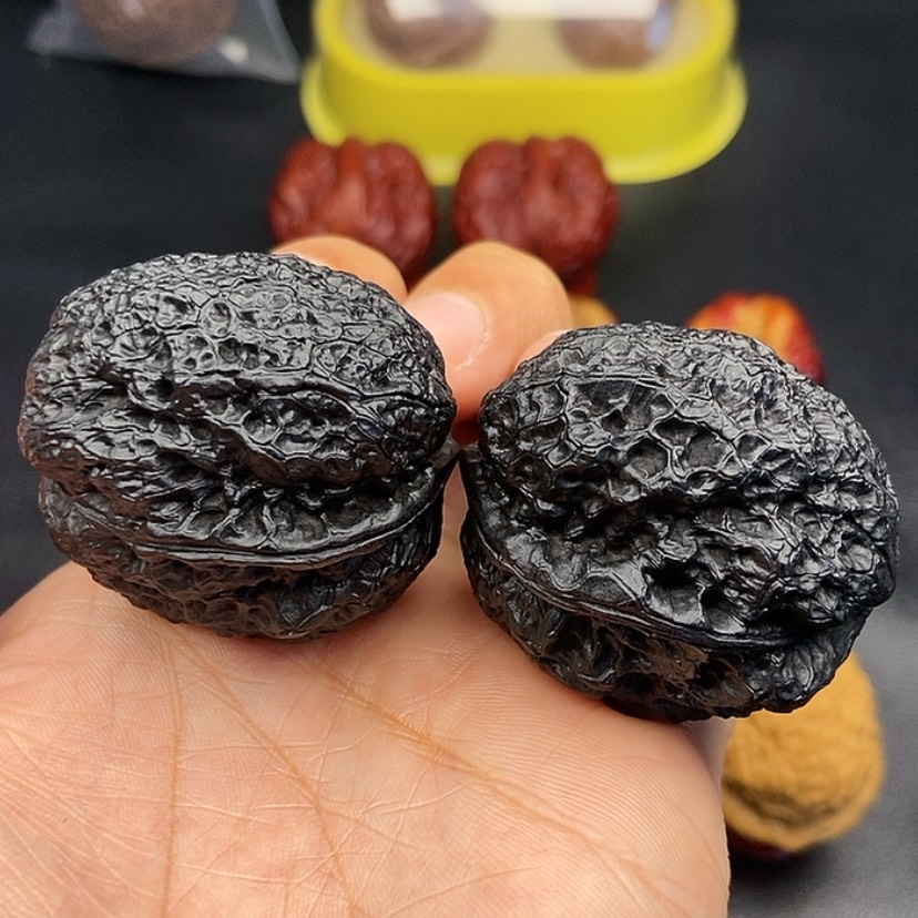 【闪购商品】把件文玩核桃38尺饕餮金蟾