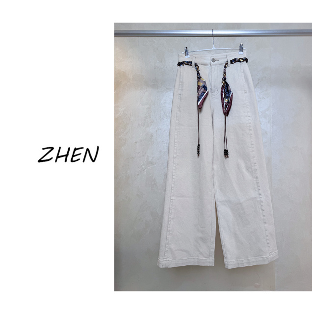 【ZHEN】25Y00263 2025新款裤子显瘦遮肉小众设计款